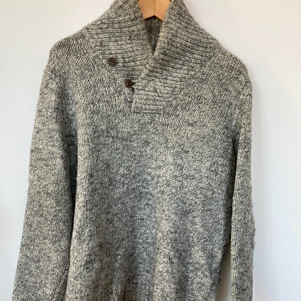 J Crew Wool Alpaca Shawl-Collar Sweater